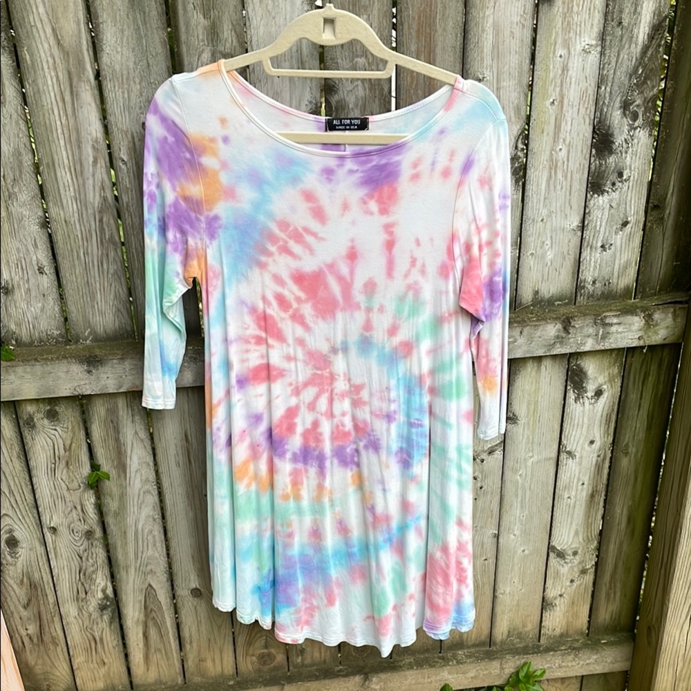 FREE w/purchase Amazon All For You Amore Alfi custom tie dyed dress M